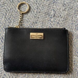 Kate Spade Black Leather Card Holder/Coin Wallet